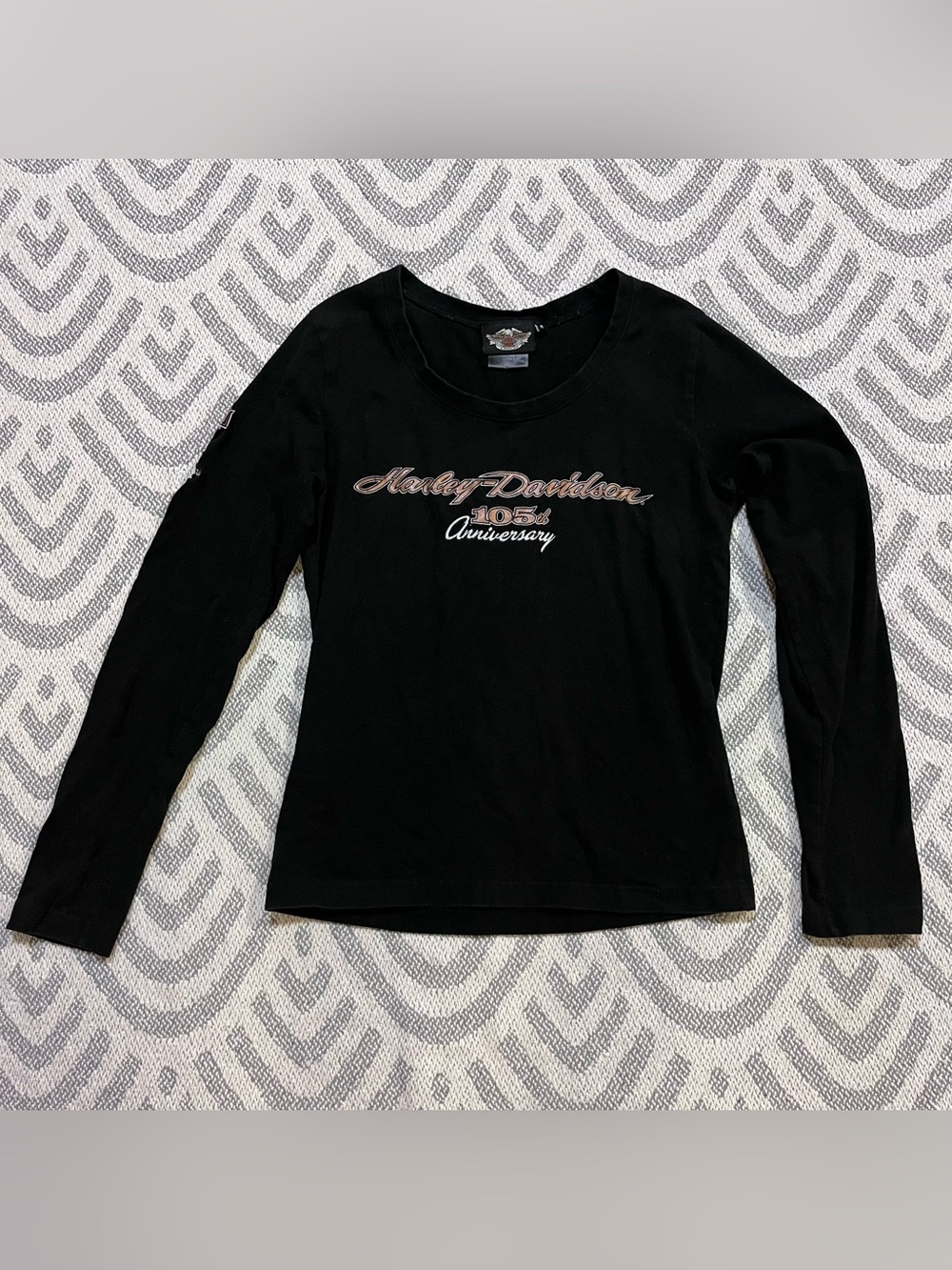 Harley Davidson Black 105th Anniversary Shirt Medium